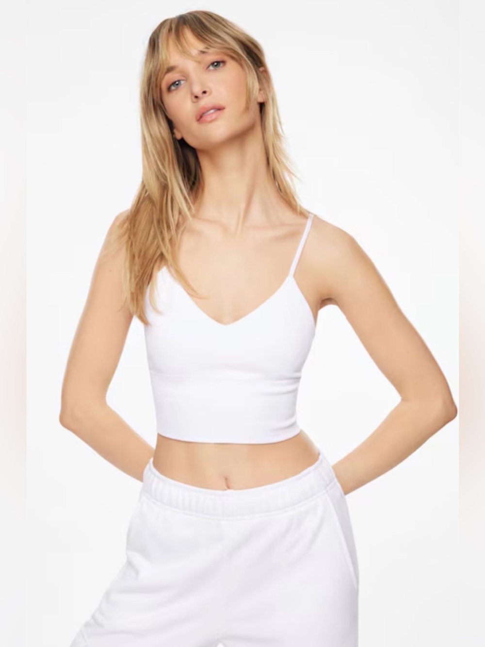 2/18$! Dynamite White Cropped Camisole Tank Top
